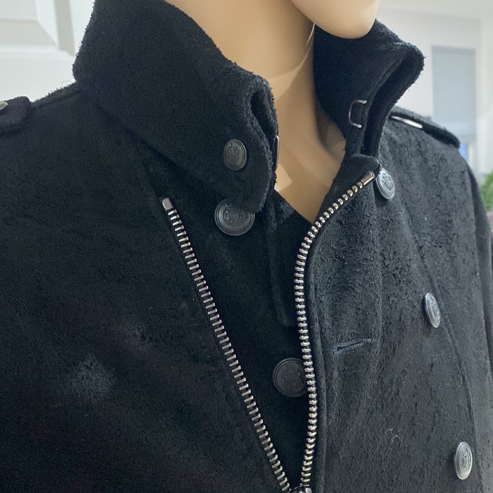 John Varvatos Black Goat Suede Jacket - Picture 5 of 10